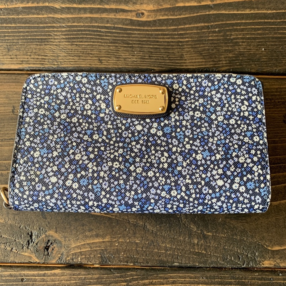 Michael Kors Navy Floral Wallet